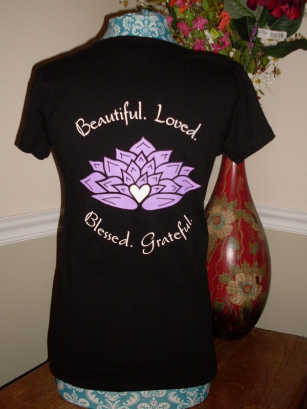 Beautiful.Loved.Blessed.Grateful. - Short Sleeve (Back View)