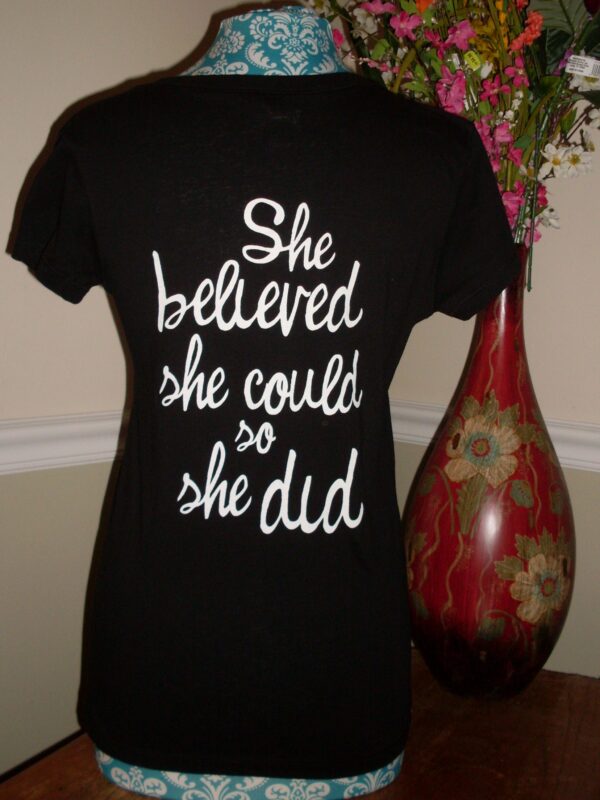She Believed She Could So She Did - Short Sleeve (Back View)